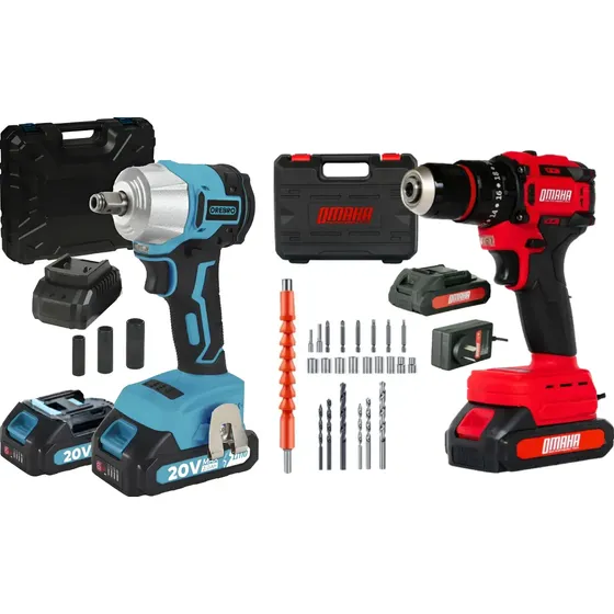 Combo Taladro Percutor Omaha 20v+ Llave