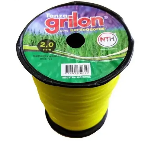 Tanza Grilon 2 Mm Redonda Bordeadora Desmalezadora X 1kg Color Amarillo