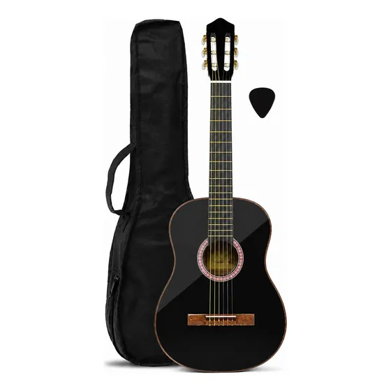 Guitarra Acustica Cuerdas De Nylon Colores Satinada + Funda