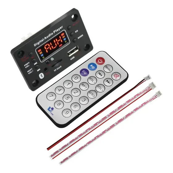 Decodificadora Bluetooth Mp3 Para Audio De Coche Micrófono