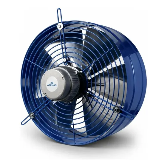 Extractor de Aire Industrial 40 Cm Atenas Motor Potenciado 100 Watts Con Rodamientos Y Protección Frontal