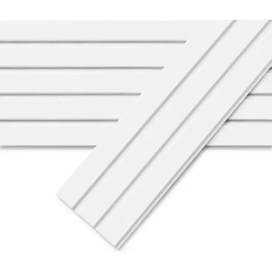 10 Wall Panel Varillado Simil Madera Eps Revestimiento Pared Color Blanco 250x11x1.1cm (2.75m2 Totales) Marca Holzboden