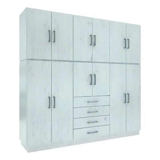 Placard Ropero 12 Puertas 4 Cajones Corredera Met Y Baulera