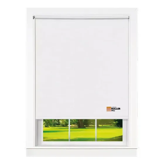 Cortina Roller Blackout 230x120cm Blanco - Roller Pro Black Out 100% Bloqueante Solar, Facil Instalacion, Tela Pvc Resistente, Aislante Termico Y Acustico, Soportes Metalicos, 230 Ancho X 120 Alto
