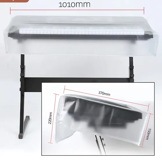 Funda De Teclado De Piano A Prueba De Polvo Transparente Gri