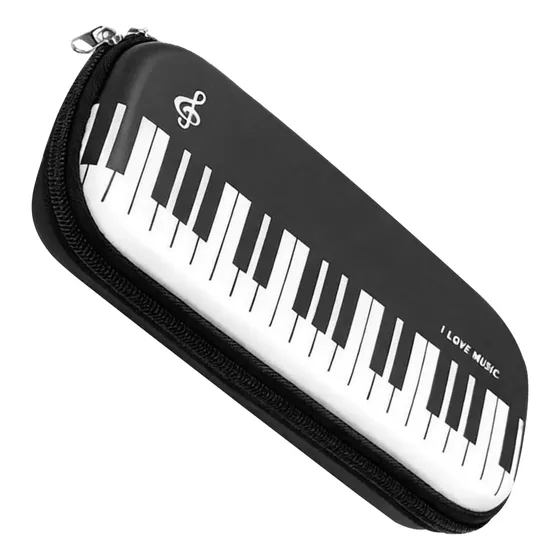 Estuche Rígido Eva Para Lápices, Teclado De Piano Y Bolígraf