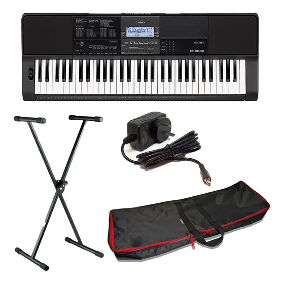 Teclado Organo Casio Ct-x800 Con Soporte + Funda + Fuente