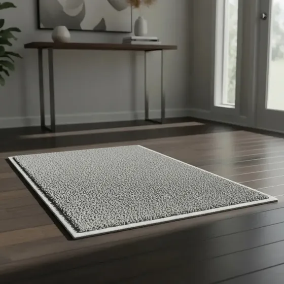 Felpudo Alfombra Acento Pvc 60x90cm Gruesa 2.8kg 90 Cm 60 Cm Gris