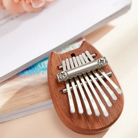 Mini Piano De 8 Teclas Con Forma De Pulgar, Madera De Kalimb