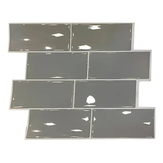 Pack X 10 Vinilo Subway Gris Autoadhesivos 3d Holzboden