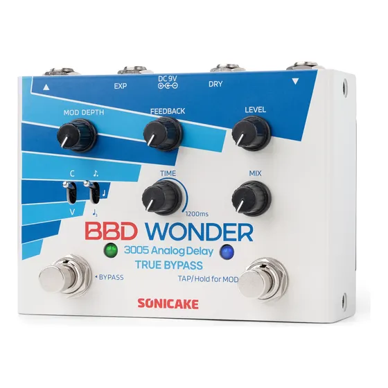 Sonicake Bbd Wonder Pedal Delay Analógico 1200ms Tap Coro