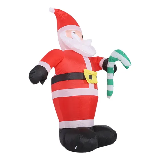 Bastón De Caramelo Inflable Para Papá Noel De 3.9 Pies