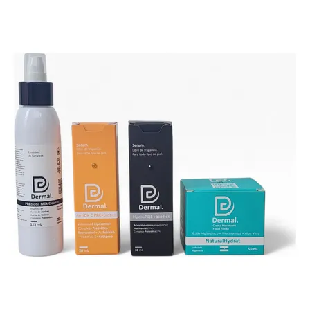 Kit Rutina Prebiótica Natural Completa Antiedad/antimanchas Antiox Vitamina C Prebiotics