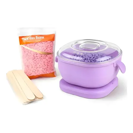 Kit Depilación Calentador Plegable De Cera 3 En 1 Silicona