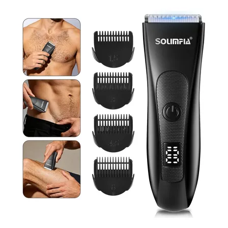 Afeitadora Corporal Solimpia Recargable Para Vello Negro