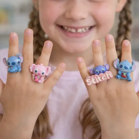 Souvenirs Infantiles. Anillos/ Stitch Caja X 24unid Surtidos