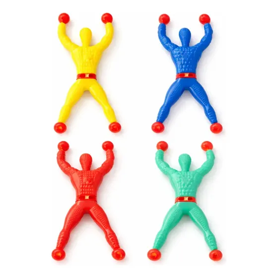 Pack 20 Muñecos Pegajosos Trepadores De Pared Elásticos Mosharma Adhesivos Juguete Infantil Souvenir Cumpleaños Piñata Bolsitas Colores
