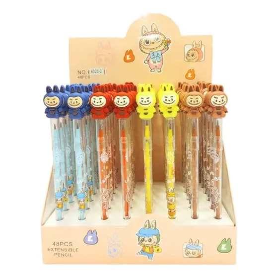 Souvenir Infantiles X48 Lapiz Puntas Intercambiables Labubu
