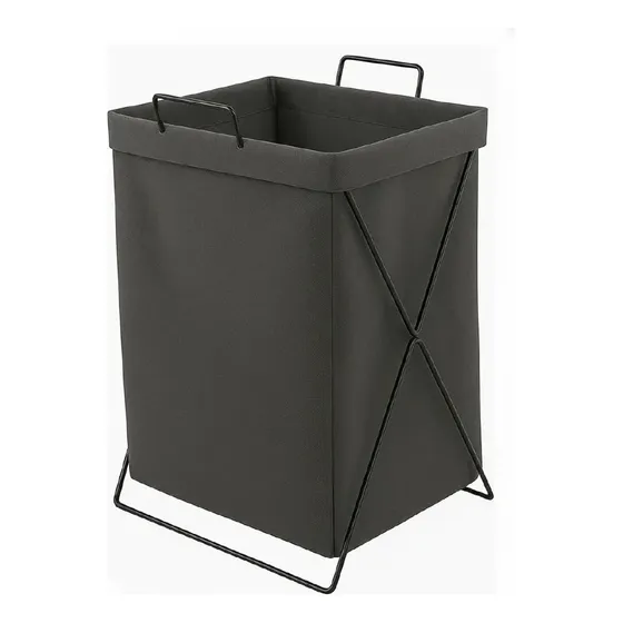 Cesto Canasto Ropa Sucia Impermeable Plegable Manija Fanpro Negro