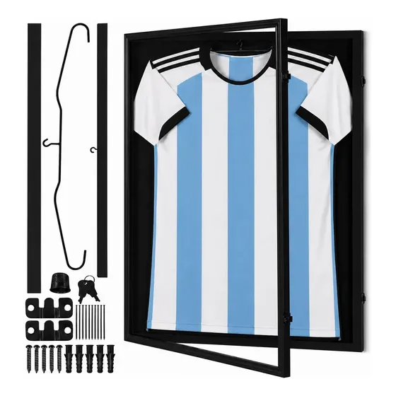 Cuadro Para Camiseta 60x80 Cm Marco Fino Negro Portacamiseta