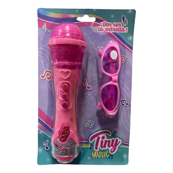 Microfono Infantil De Juguete Tiny Music Con Sonido Y Lentes Fashion Sebigus 55124