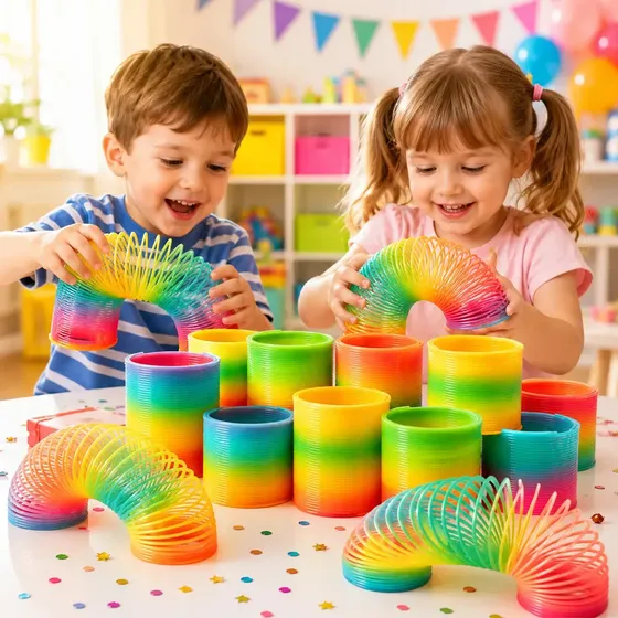 Juego 6 Resortes Slinky De Plástico Cotillón