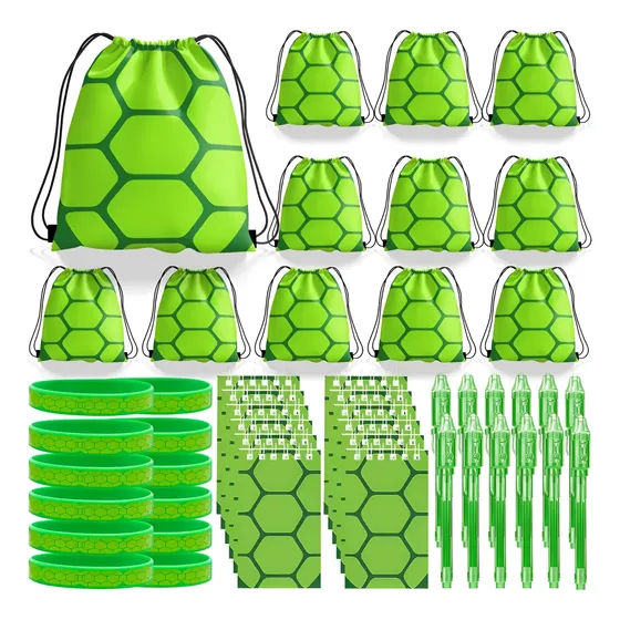 Set De Souvenirs Para Fiesta Wlbblqdie De Tortuga Ninja Verd