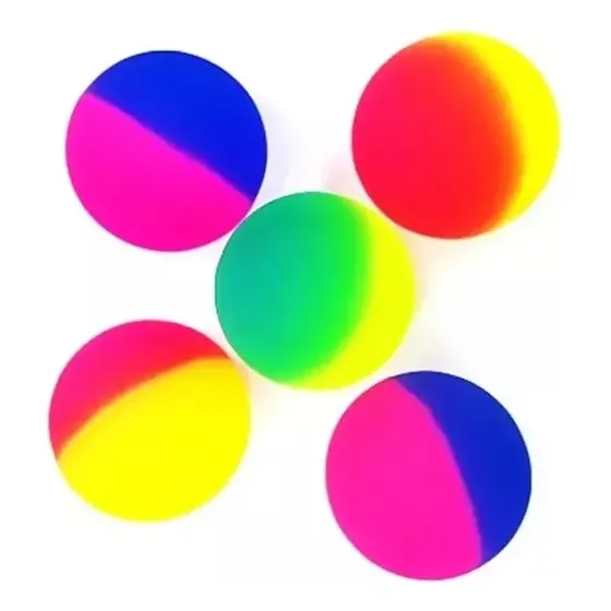 10 Pelota Saltarina Fluo P/ Bolsita Piñata Souvenirs Cumple