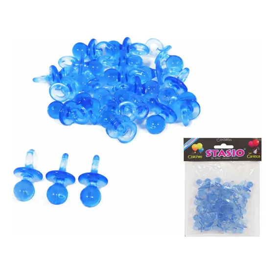 Chupetes Mini Celestes X36u Baby Shower Souvenir Niño