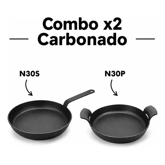 Combo X2 Sartenes Carbonadas Surar N30 + N30p