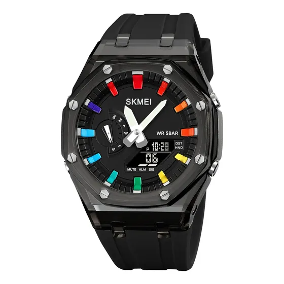 Reloj Digital Con Luz, Resistente Al Agua 50m, Mundial