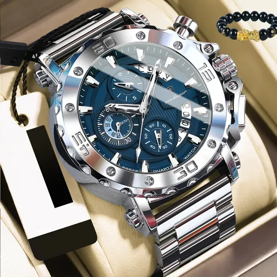 Reloj De Cuarzo Poedagar Calendar Night Light A Prueba De Ag