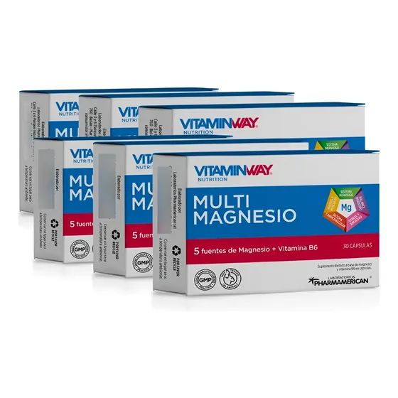 Multi Magnesio Con Vitamina B6 Vitamin Way X 30 Caps X 6