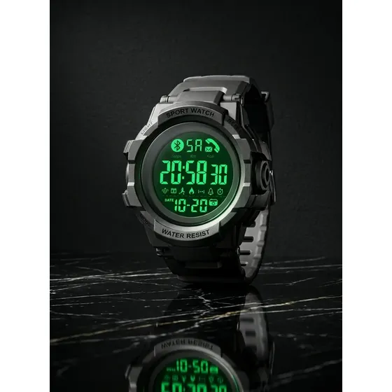 Reloj Hombre Bluetooth Pedometro Alarma Digital Skmei1501
