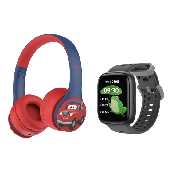 Reloj Inteligente Smartwatch Juegos Noak Y Auriculares Niños