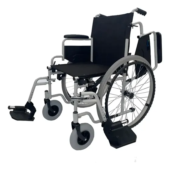 Silla De Ruedas Acero Plegable Desmontable Ancha 51 Cm