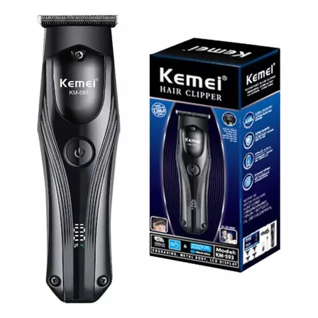Cortadora De Pelo Kemei Km-593 Profesional Barbero Barberia Negro