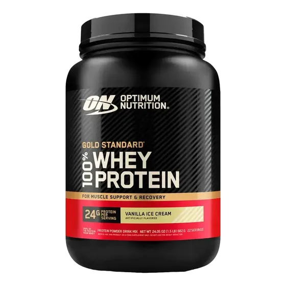 Whey Protein 1,5 Lb 680 Gr Gold Standard Optimum Nutrition Sabor Vainilla Ice Cream
