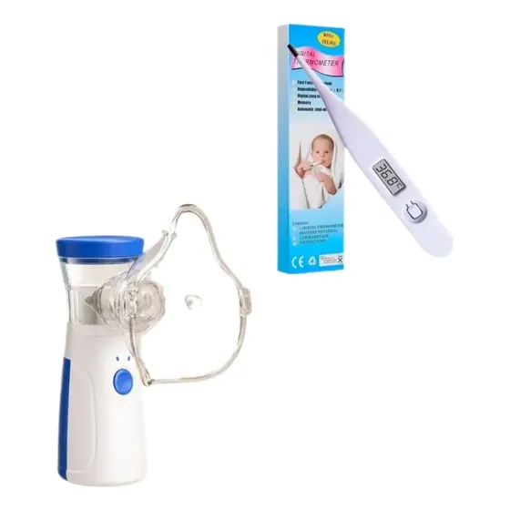 Kit Salud Nebulizador Ultrasonico Mesh + Termometro Digital