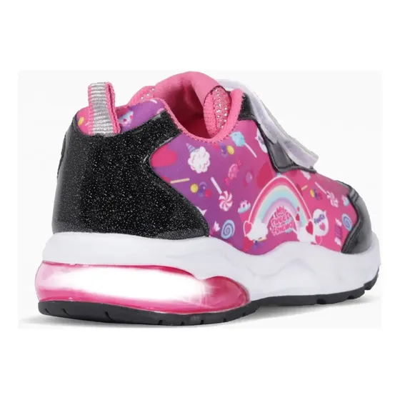 Zapatilla Footy Candy Rainbow Negro Con Luz (22 Al 30)