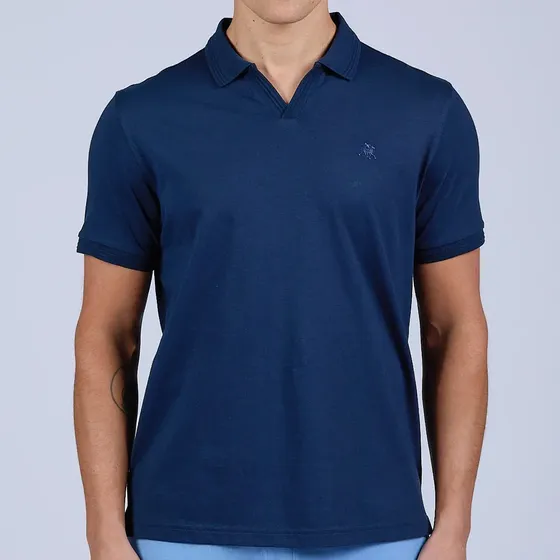 Chomba Manga Corta Cuello V Hombre Atlas Oxford Polo Club