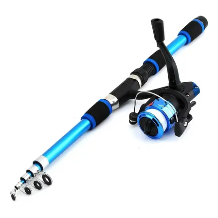 Combo Caña Y Reel Spinning 5.9ft Para Pesca Azul