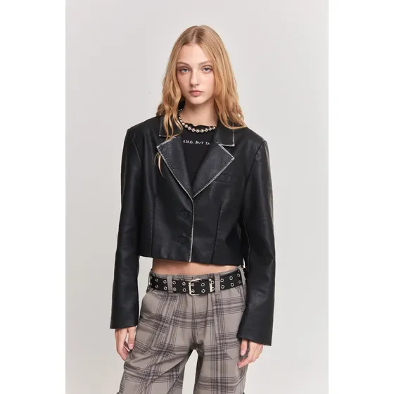 Blazer Feline Washed De Pu Mujer 47 Street