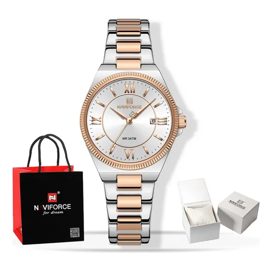 Reloj De Pulsera Naviforce Simple Y Elegante Para Mujer, Reg