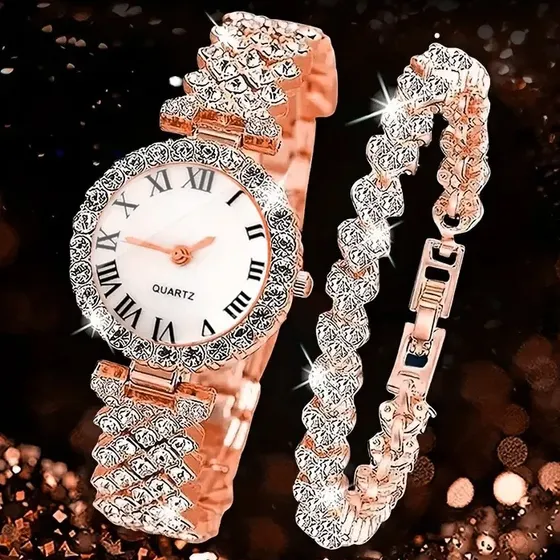 Reloj Pulsera Mujer Con Brazalete Tipo Joya