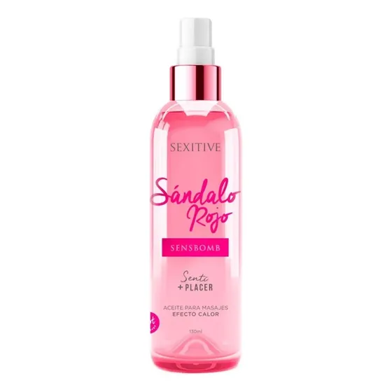 Aceite Masajes Efecto Calor Sensbomb Sandalo Rojo Sexitive