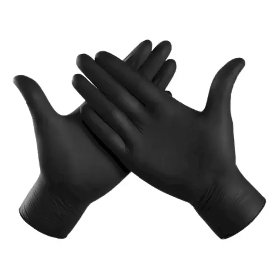 Guantes de Nitrilo Negro Talle L Caja x 1000 Unidades