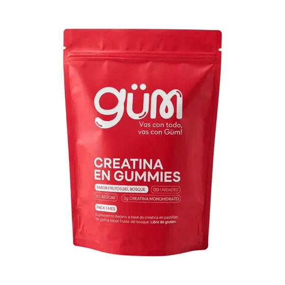 Creatina Monohidrato En Gomitas Frutos Rojos Rinde 1 Mes