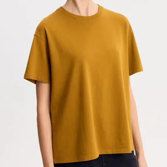 Remera Over Manga Corta Algodón Pesado Lavada Mujer Portsaid