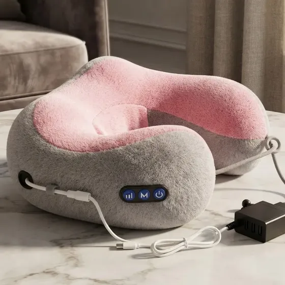 Almohada Con Masajeador Cervical Masaje Bidireccional Usb
